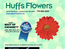Tablet Screenshot of huffsflowers.com